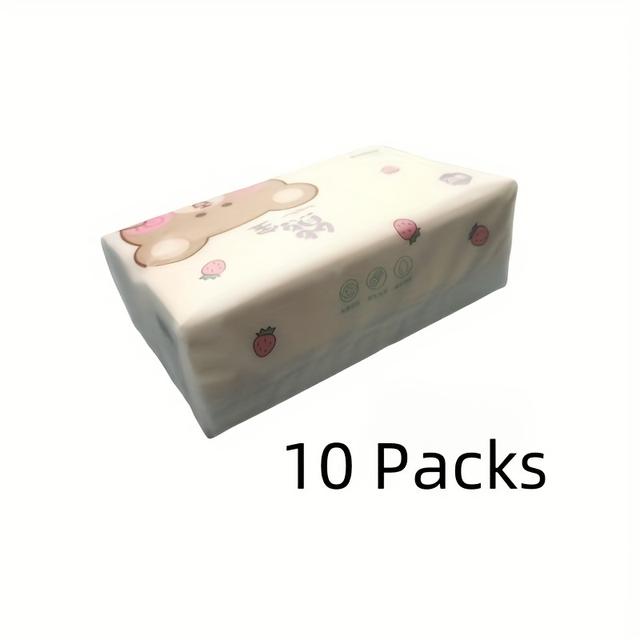 TEMU 高品質ティッシュ10パック、耐久性と吸収性に優れたティッシュ、家庭、寮、オフィス、会社、アウトドア用、清掃用品、清掃ツール、車用ティッシュ、ミニティック、車用ティッシュ