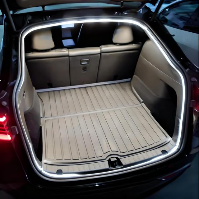 TEMU 4m Ambient Led Trunk Lights Automatic Sensing Back Interior Lightning String Neon Atmosphere Compatible Additions (warm Light), Without Battery