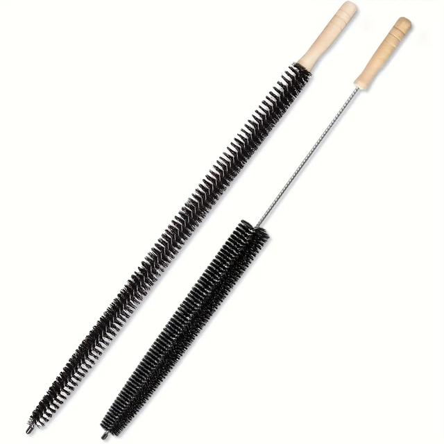 TEMU 2pcs Radiator Brush, 1pc Long Brush Head Radiator Dusters And 1pc Long Handle Dryer Vent Lint Cleaners For Dryer Vents Refrigerator Coil Stair Rails Furniture