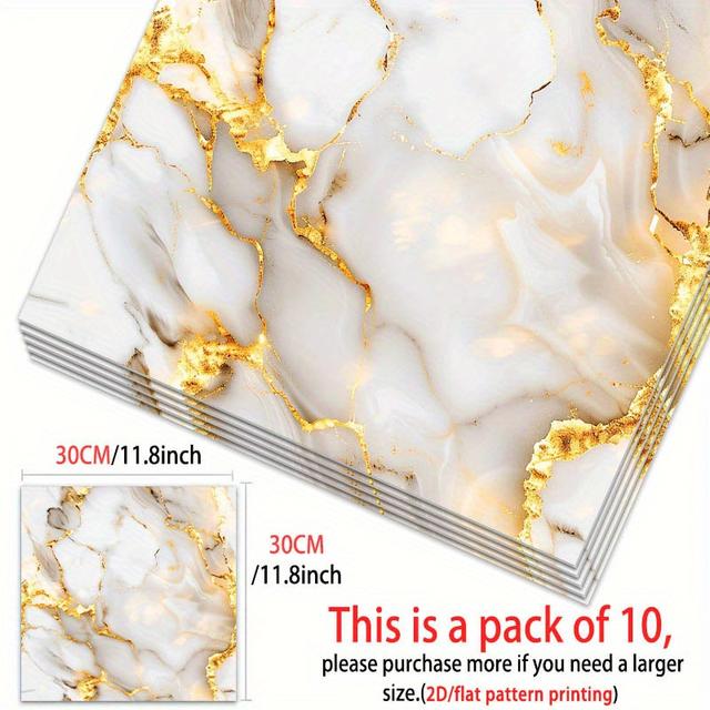 TEMU 10pcs, Exquisite Artistic Pattern Pvc Floor Tiles, Self-adhesive Decals, Suitable For Home Bedroom Living Room Kitchen Ground Decoration, Create Stylish Floor And Wall. Pvc Floor