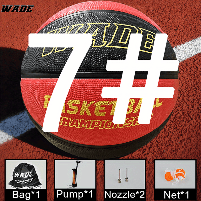 TEMU Block Basketball Size 7 For Kids And Youth, Rubber Ball For Outdoor Adult Training, Includes Free Gifts