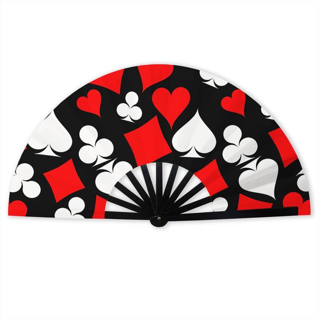 TEMU Card Suits Folding Fan Cool