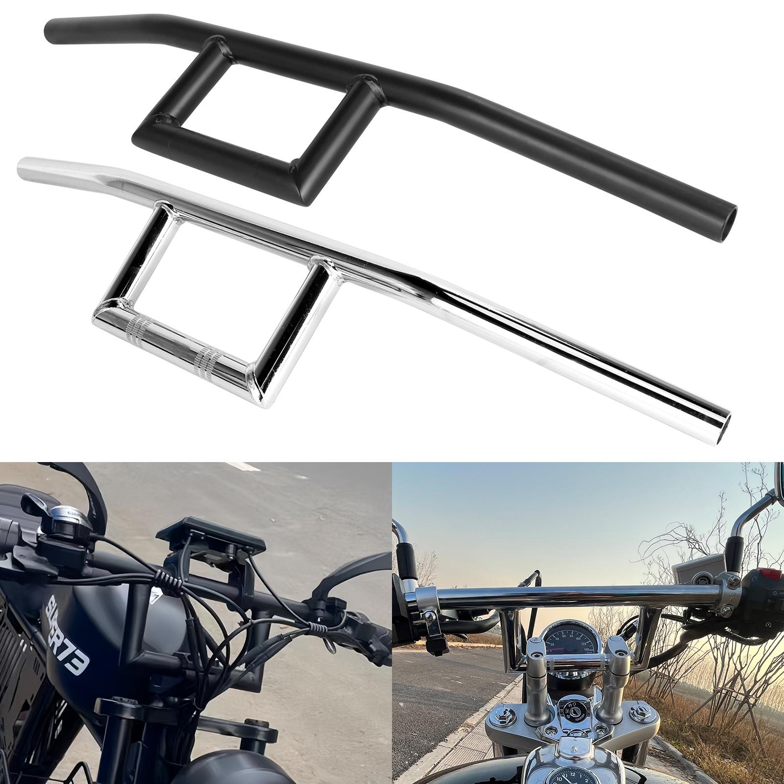 TEMU Universal 22mm Black Vintage Motorcycle Handlebar For , , And For