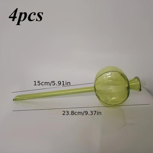 TEMU 4 ks, Automatické zavlažovací zařízení ve tvaru kaktusu, Plastová zavlažovací koule, Automatický zavlažovací hrot, Roztomilá dekorace, Zelená