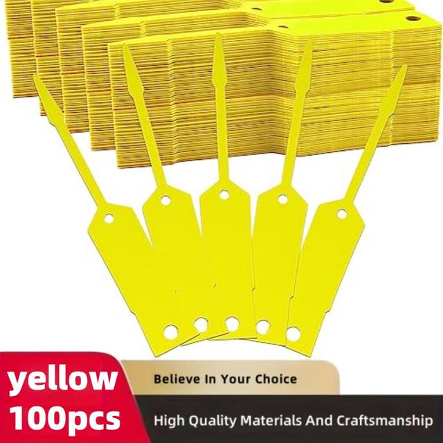 TEMU Set Of 100 Self-locking Arrow-shaped Key Tags - Reusable And Labels For Car Keys And Automotive Parts. Sturdy Plastic Tags Designed For Organizing Offices, Shops, And