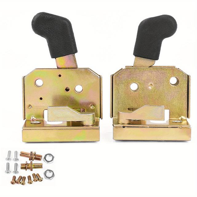 TEMU Enclosed Cab Door Lock Assembly For And Quads - Heavy Duty Handle & Lock Plate Kit With Reinforced Bolts
