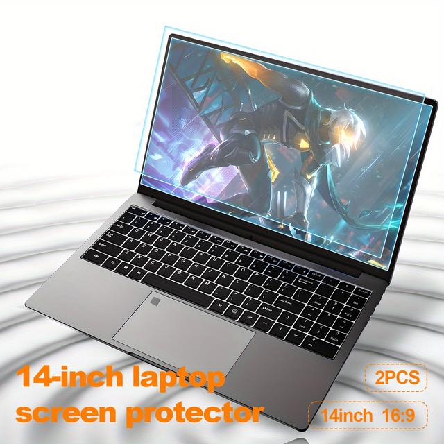 TEMU 2pcs Anti-fingerprint, Blue Light Blocking, Scratch-resistant Matte Screen Protector For 14-inch Laptop With Installation Kit – High Definition Polyester Material