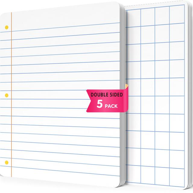 TEMU 5 Sheets Of Alphabet Number Double-sided Dry Erase Whiteboard - 11.22"x8.27" Whiteboard Paper, Erasable Grid Presentation Poster Set | Erasable Grid Notebook, Data And Scientific Presentation