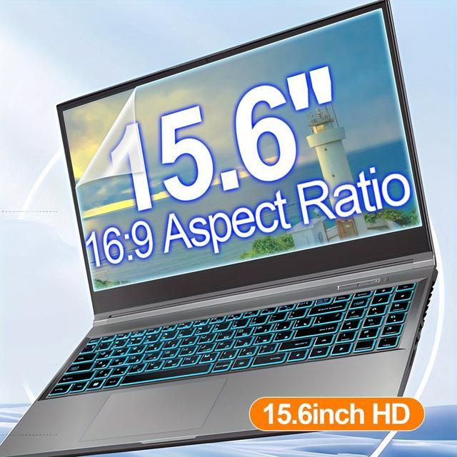 TEMU 2개입 15.6인치 HD 스크린 보호 필름 (노트북용) | 지문 방지, 스크래치 방지, 간편한 부착, 터치 감지, 휴대용 디자인, 5H 경도, 무광 폴리에틸렌 테레프탈레이트 - SAMIDANN