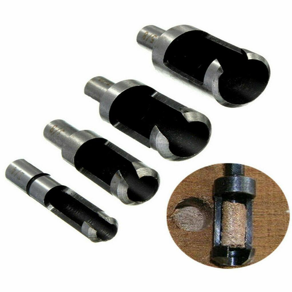 TEMU 4pcs Wood Plug Cutters Bit Cutting Tool 6mm 10mm 13mm 15mm , Woodworking Tool, Carpentry Accessory, Precision Tool, , , Sturdy Construction, Woodworking Drill Bit