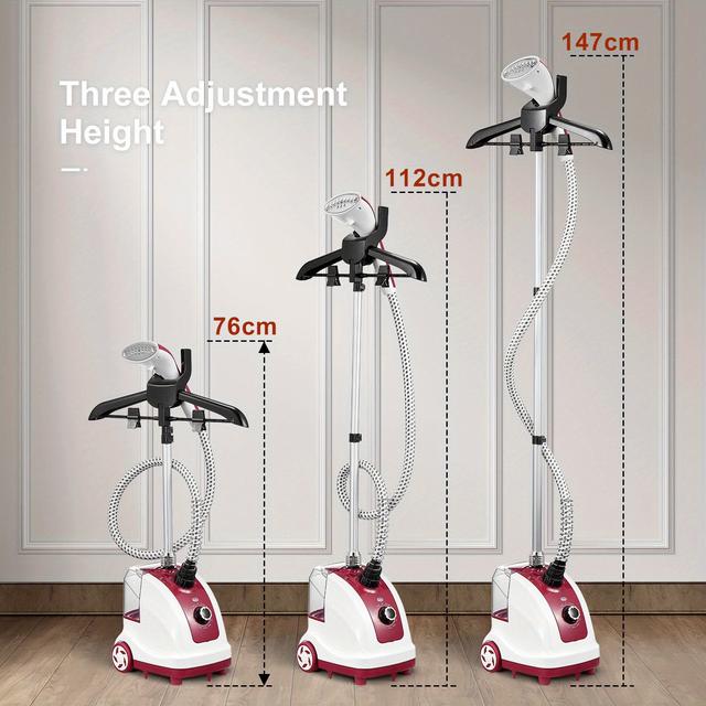 TEMU Yabano Vertical Steamer & Garment Steamer, 1950W, 40G/Min Vapore , 11 Funzioni Vapore, Serbatoio Acqua da 1,35 Litri, Riscaldamento in 10 Secondi, Stiratrice