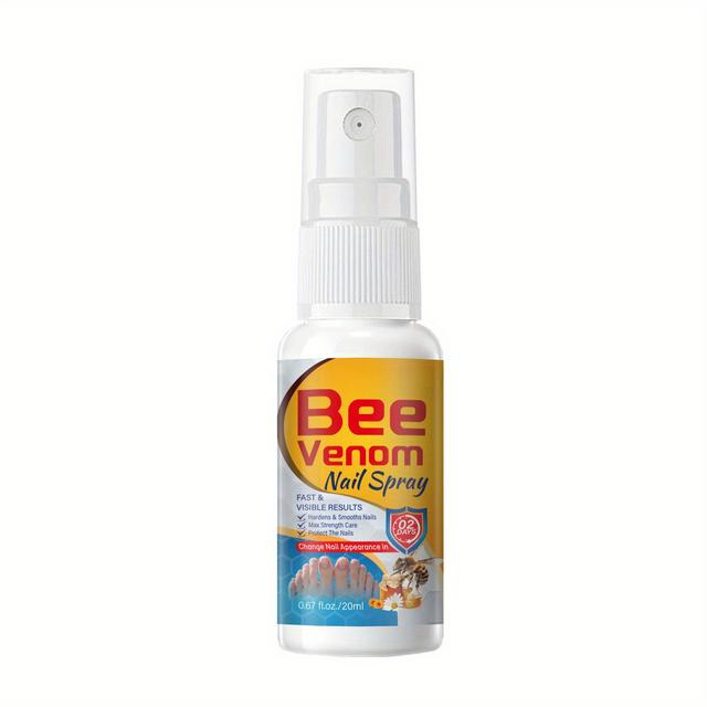 TEMU Bee Venom Nail Spray, - Quickly Works On Fragile, Irregular, And Rough Nails- Results In 2 Days, Alcohol-free Formula, Gentle And Safe, Suitable For All Nail Types, 20ml