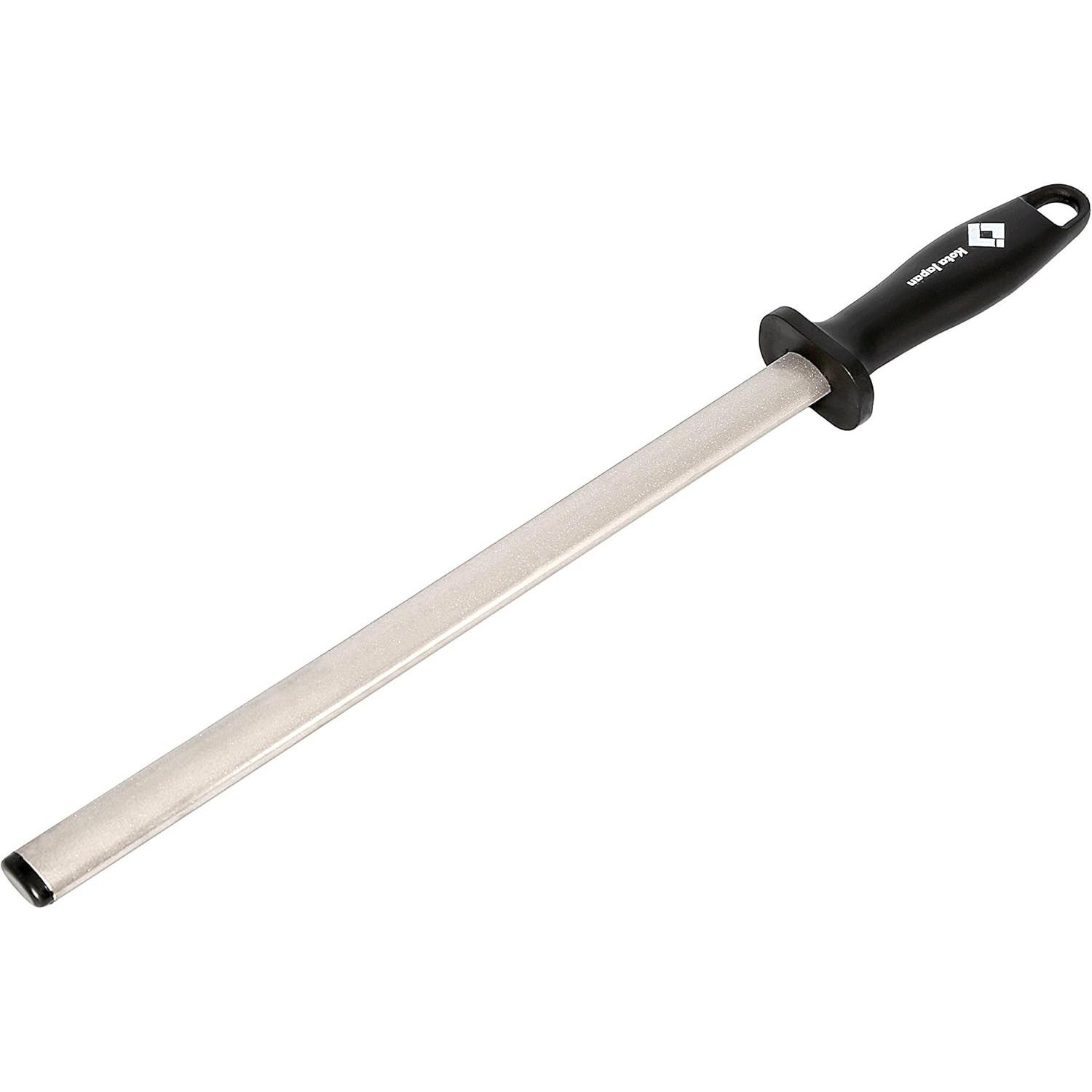 TEMU 15-inch Diamond Carbon Steel Knife Sharpener Rod - Professional Kitchen & Outdoor Blade Sharpening Tool For Home And Hunting Use, Manual, No Battery Required
