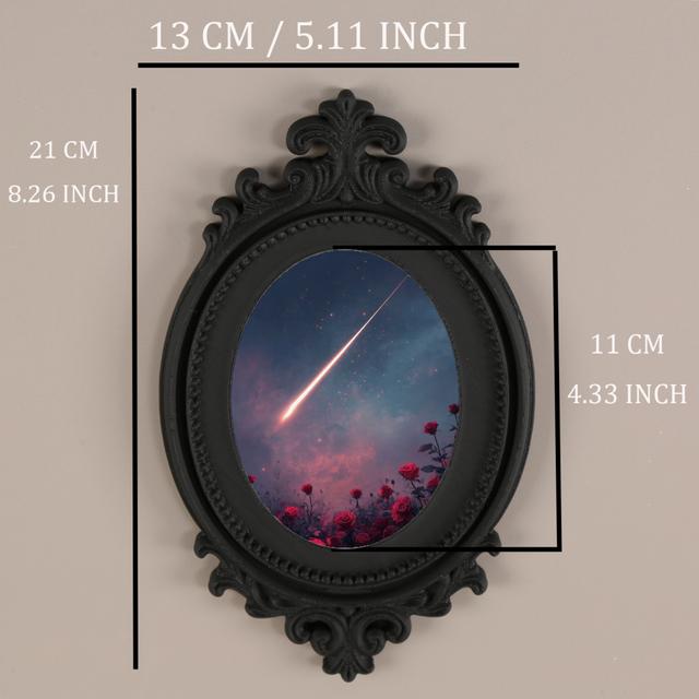 TEMU Meteor On A Rose & Celestial Night Art - Vintage Hanging Starry Décor With Shooting & Rose, Indoor/outdoor Plastic For Hangable Night Sky Ceiling Or Room Decoration For S &
