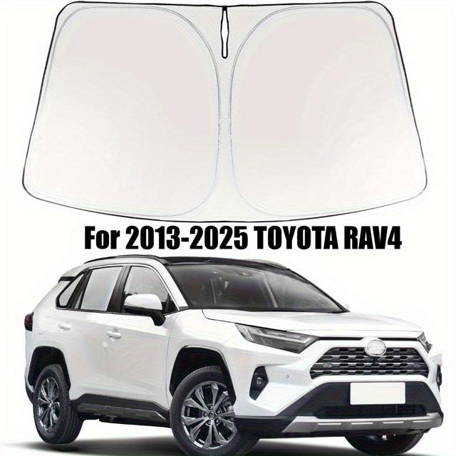 TEMU For 2013-2025 For Rav4 - Premium Sunshade For Heat And Uv Protection, Foldable Front Windshield Sun Shade For , Trd Off-road, Le Xle Xse Hybrid Adventure Additions