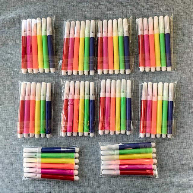 TEMU 60pcs Portable Small Size Marker Pen Set 6 Colors Used For Drawing, Filling, Marking And Recording