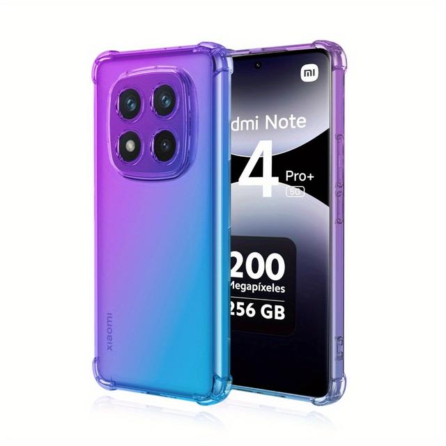TEMU para Teléfono - Carcasa Delgada de TPU para Xiaomi Redmi Note 14, Note 14 Pro y Note 14 Pro Plus /+ 5G con un Diseño Degradado Transparente y Kawaii