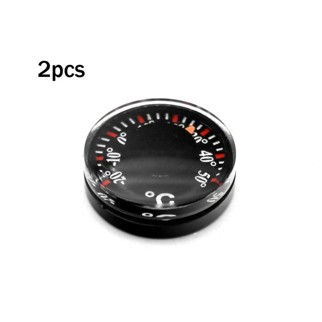 TEMU 2pcs Car Battery Free Dashboard Thermometer - Mini , Easy To Stick, Durable Material, Ideal Gift For Drivers (car/truck/suv), Car Interior Accessories, | | Durable Plastic