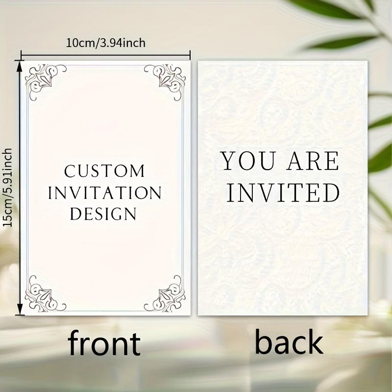 TEMU Custom Double-sided Wedding Invitations, Postcards, And Paper Cards, With Support For Personalized Photos And High-definition Images