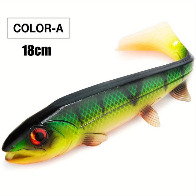 TEMU 1pc Powerful Long-distance Casting Rotating Polar Silicone Square Tail Swimbait 14cm/18cm Bionic Sea Fishing Wobbling Lure Deep Diving Wobbler Pike/muskie