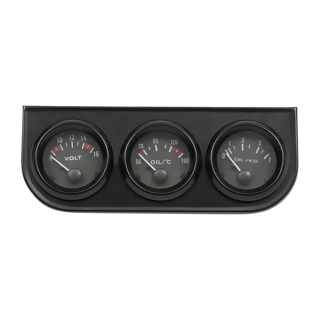 TEMU Euupe 3in 1 52mm Tools Oil Temperature Gauge Oil Pressure Gauge