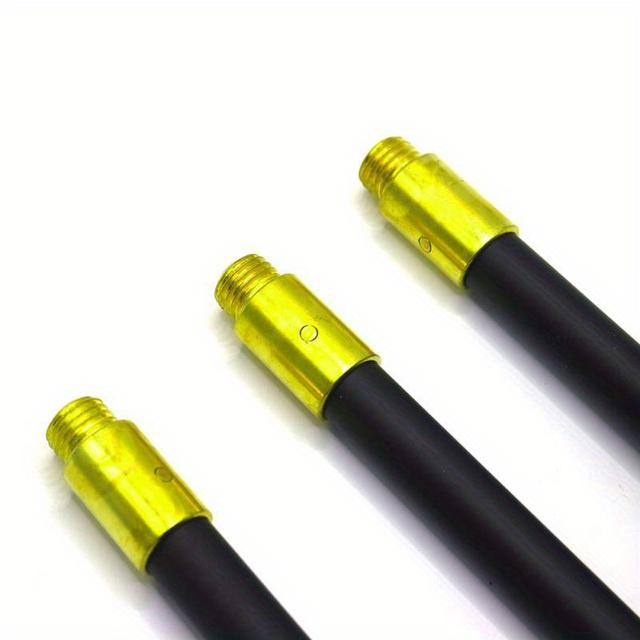 TEMU 10pcs 3ft Drain Rods Set With Brass Ferrules 3/ 4 Inch Connectors For Effective Drain Cleaning