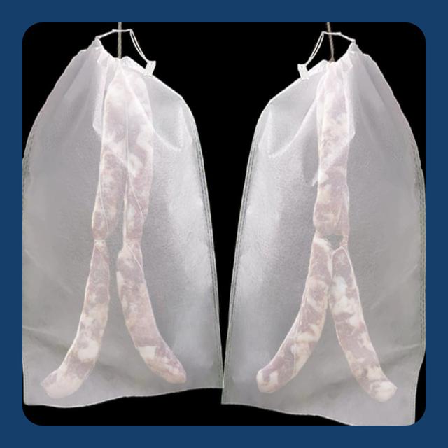 TEMU 5 oddychające i wilgocioodporne worki do suszenia mięsa, ryby i kiełbasy – rozwiązanie przeciw owadom, idealne na szynkę, , suszone mięso i stojak do suszenia