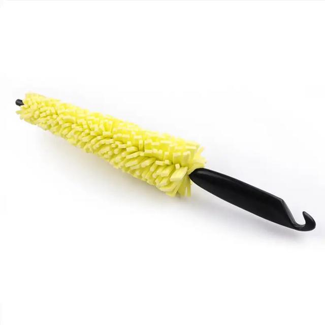TEMU Car Wheel Brush, Wheel Cleaning Tool, Car Cleaning Supplies, Auto Detailing Tool, Pointed Sponge Brush, Car Wash Supplies, Crevice Brush