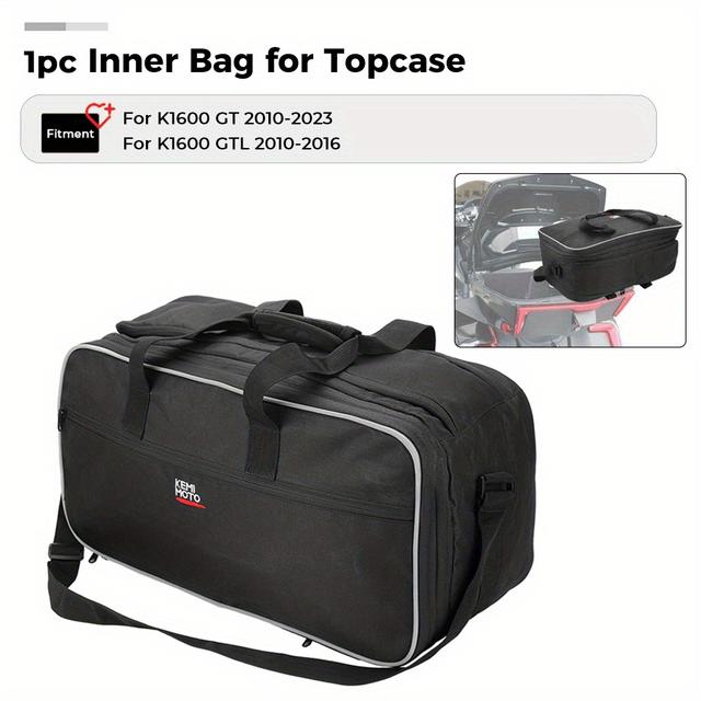 TEMU For K1600gt K1600gtl K1600k 1600b Motorcycle Cargo Net Bag - Durable Polyester, Adjustable Straps, Black Mesh Storage Bag For Motorcycles & Street Touring Vehicles, Motorcycle Accessorie