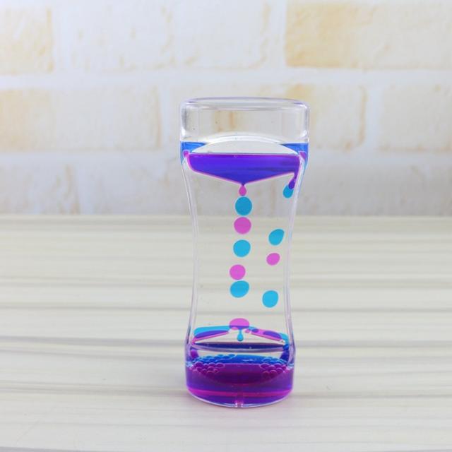 TEMU Room Decor 1pc Creative Acrylic Liquid Timer, Colorful Motion Bubble Lava, Unique Liquid Sand Timer Clock, Artistic Desk Decor Gift For Men And Women, Ages 14+, In