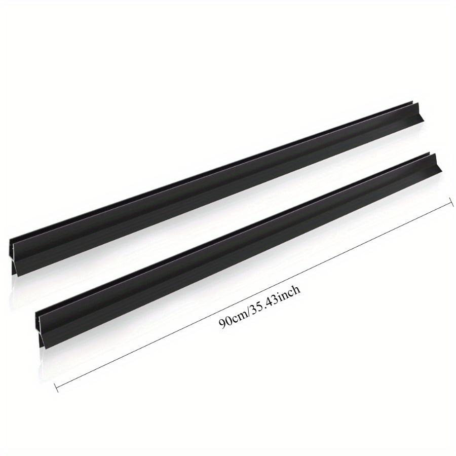 TEMU 2 Pack 90cm Frameless Shower Door Bottom Seal With Case Deliver, Black Pvc Shower Seal Strip For 4-6mm Glass Shower Door Stop Shower Leaks