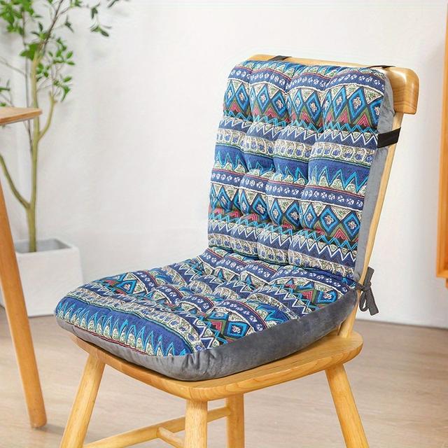 TEMU 1pc, One-piece Chair Cushion, Thickened Back Cushion, Double-sided Warm Seat Cushion For Office And Home Use