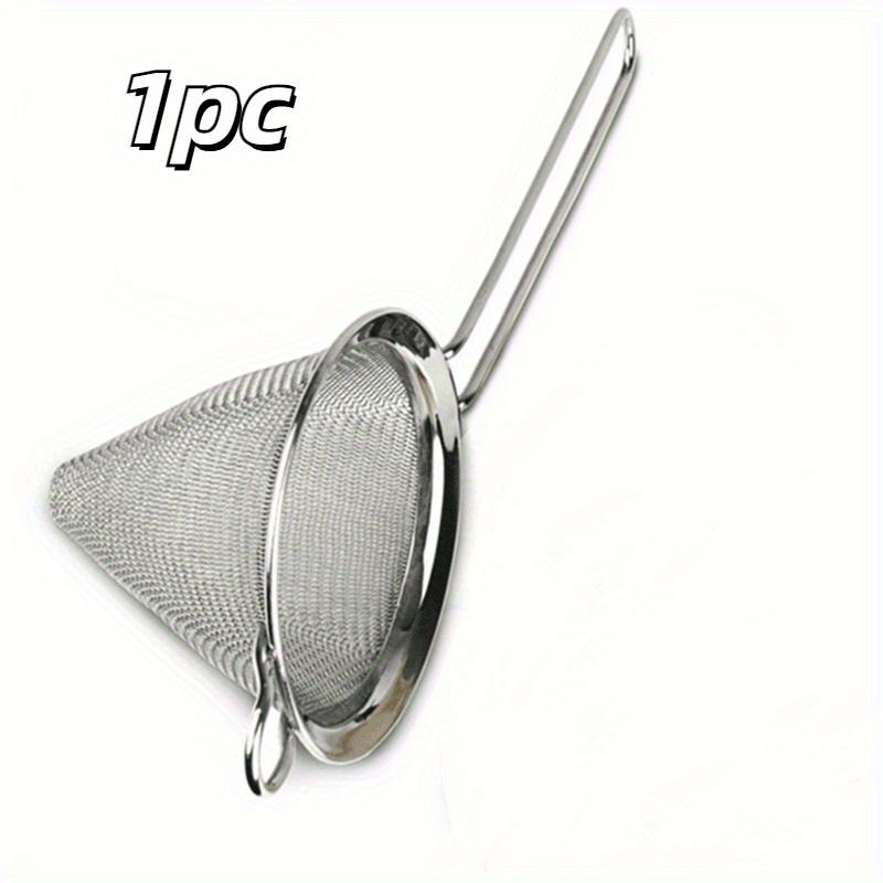 TEMU 1pc 304 Stainless Steel Cocktail Strainer - Conical Design For Perfect Juice & Drink Filtration, Essential Bar Accessory