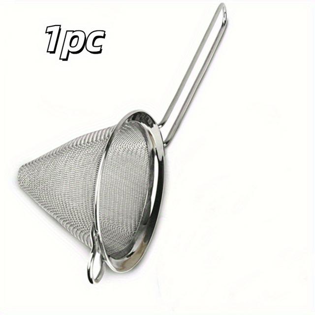 TEMU 1pc 304 Stainless Steel Cocktail Strainer - Conical Design For Perfect Juice & Drink Filtration, Essential Bar Accessory