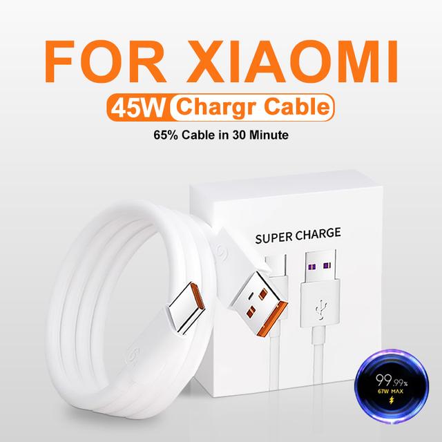 TEMU The Xiaomi 45w Super Fast Charging Cable Type-c Data Cable Is Compatible With Fast Charging Pd Protocol Mobile Phone Charging Cables Of Xiaomi 14/13/12 Pro Ultra/ Redmi Note10/k50, Etc