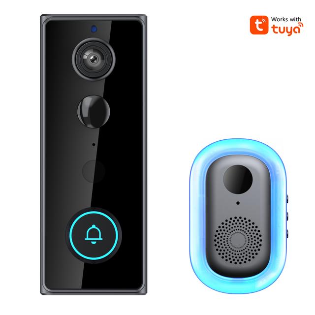 TEMU Wireless Video Doorbell, Smart Doorbell Camera, Ai Face Recognition And Motion Detection, 4000 Mah Battery, 1080p Hd Video, Rating:, Active Doorbell, With Night , Audio.