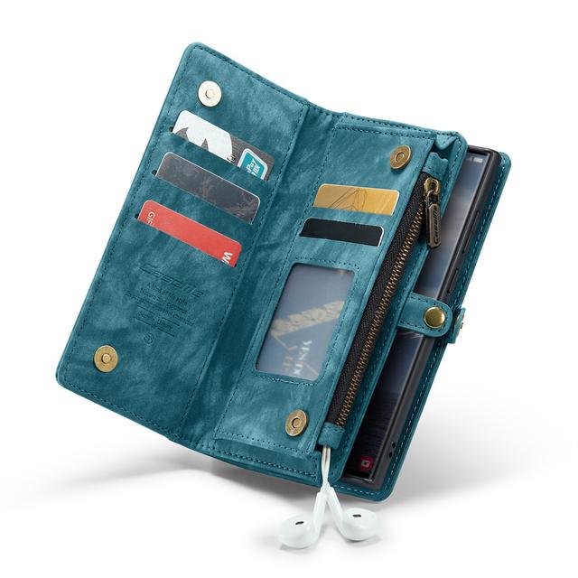 TEMU Premium Kunstleder Flip Case für Samsung S25 Ultra 5G, mit RFID-Schutz und magnetischem Kartenhalter mit Ständerfunktion