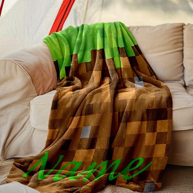Personalized Pixel Name Blanket - Warm, Soft & Custom