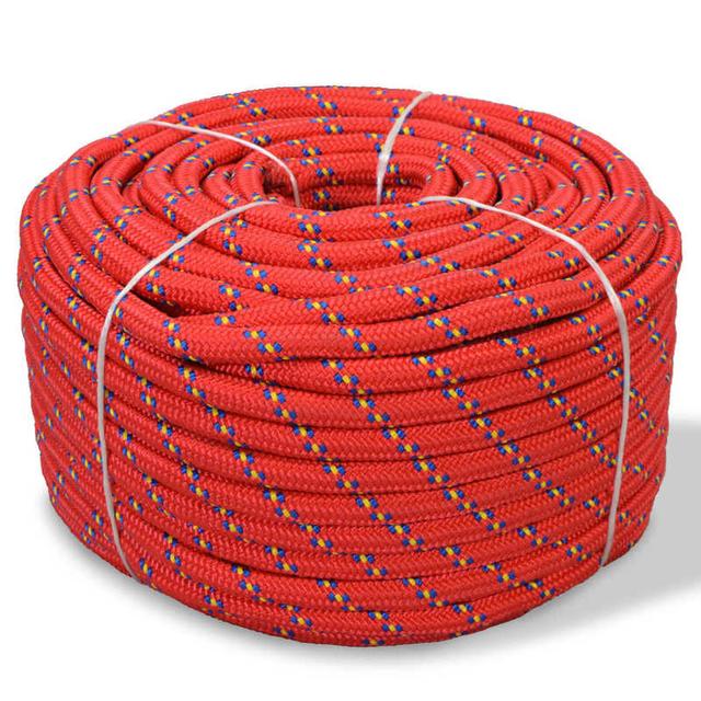 TEMU Boat Rope Polypropylene 10mm 50m Red High Strength And Durable Rope Suitable For Yachts, Docking, , Nautical Accessories, Professional Appearance, Solid Construction