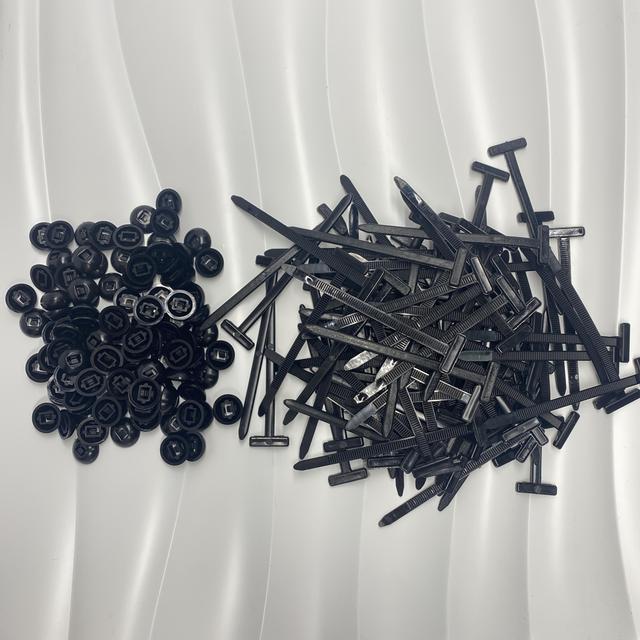 TEMU 100 Durable Self-locking Nylon Cable Ties With Black Plastic Zipper Heads - High Strength Uv Resistant Fasteners, Suitable For Automotive Repair, Home And Outdoor Organizing Tools