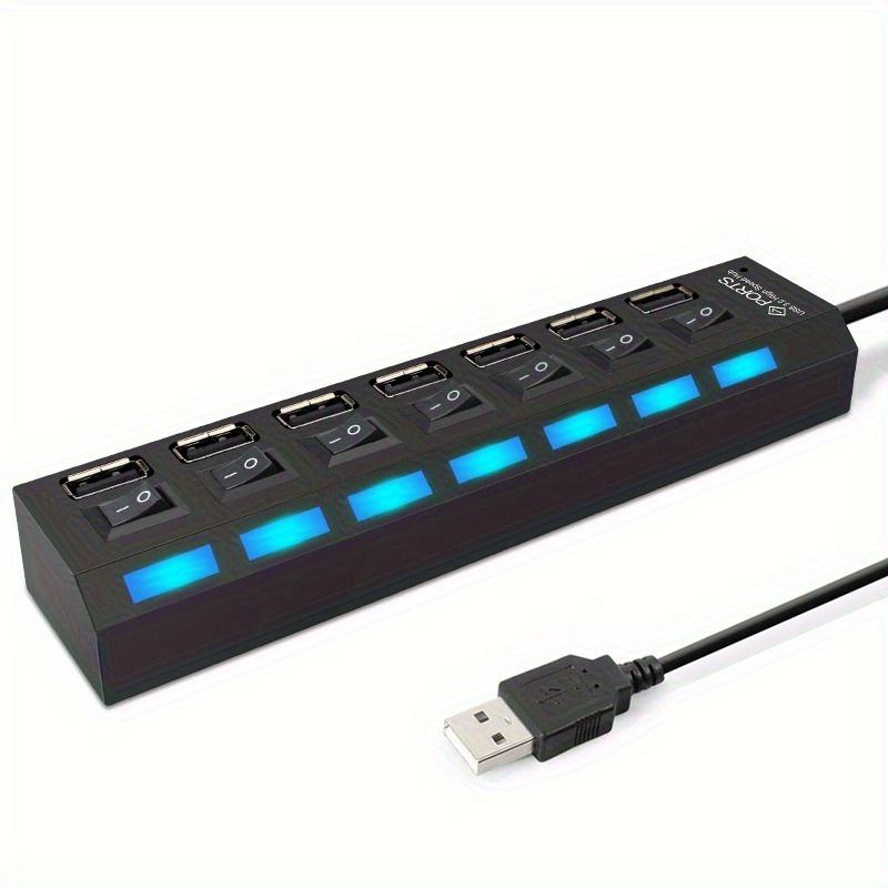TEMU Usb 2.0 With Individual Switches - 4 Or 7 Ports For Drives, Hdds, Keyboards, Mice | Usb Powered Expander For Rv Use (not For Charging) | Multi-device