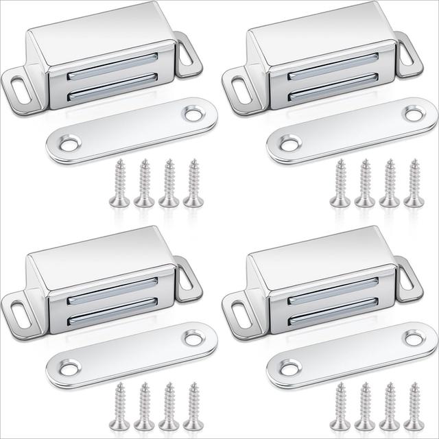 TEMU Set Of 4 Magnetic Door Closers, Strong Magnetic , Cabinet Door Magnets, Magnetic Door Stops, Cabinet Magnets, Furniture Magnets
