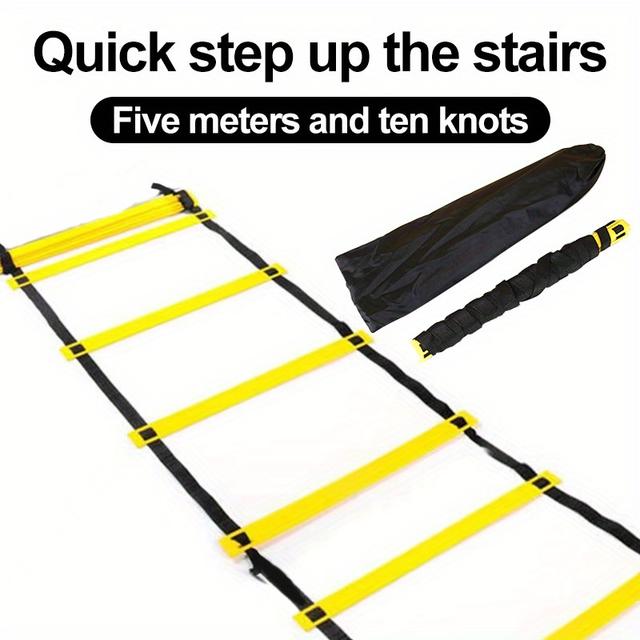 TEMU Escalera de Entrenamiento Ágil, Escalera de Cuerda para Agilidad, Escalera de Entrenamiento de Baloncesto, Escalera de Obstáculos y Velocidad con Bolsa de