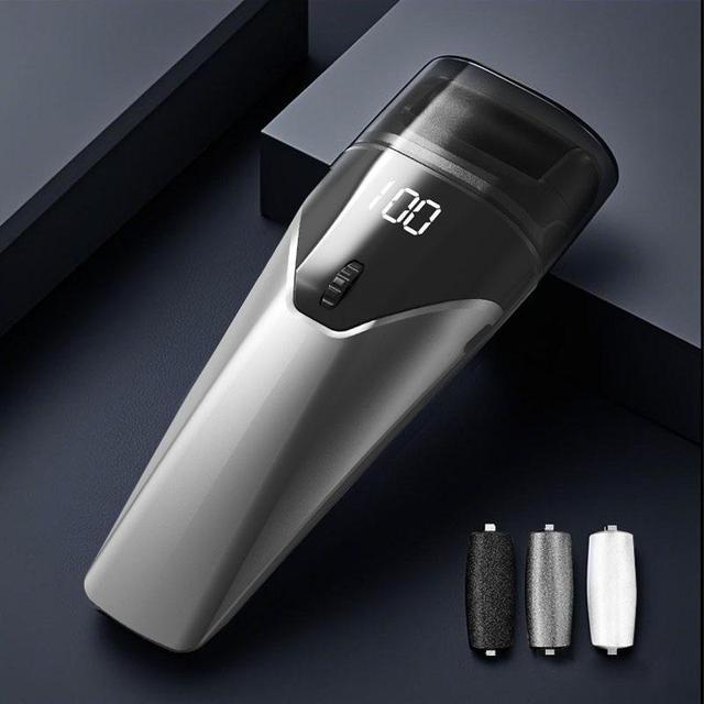 TEMU Electric Foot File Electric Remover For Dead Light Beige Automatic Stone Grinding Remover Old Wax Removal Heel Exfoliating Scraping