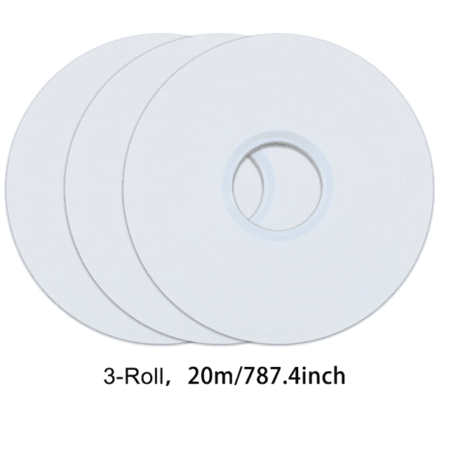 TEMU 3 롤 패키지, 10M/20M 고품질 양면 수성 테이프 - 직물 및 가죽 등 재료를 부착 및 고정하기 위한 용도, 쉽게 벗겨낼 수 있음, DIY 수제 프로젝트에 매우 적합 (6Mm 폭)