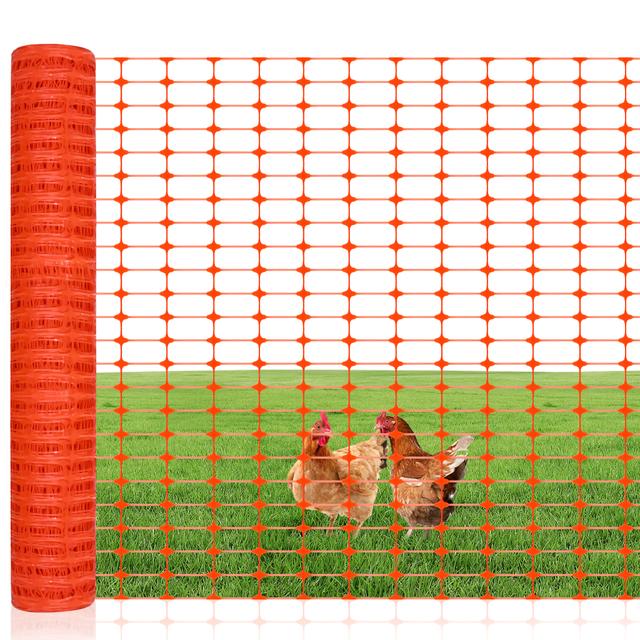 TEMU 30/50/80M Polypropylen-Warnnetz-Barrieren-Fence-Schutznetz-Fangnetz-Orange 1 Meter hohe Zaunkonstruktion-Sicherheitsnetz-Zaunnetz, flexibles Material kann selbst geformt und in der Länge werden