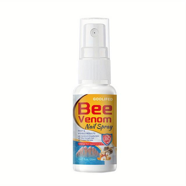 TEMU Bee Venom Nail Spray, Toenail & Fingernail Care Serum - Fast-acting Formula For Fragile Rough Nails - Results In 2 Days, Alcohol-free, Gentle Safe, For All Nail Types, 20ml