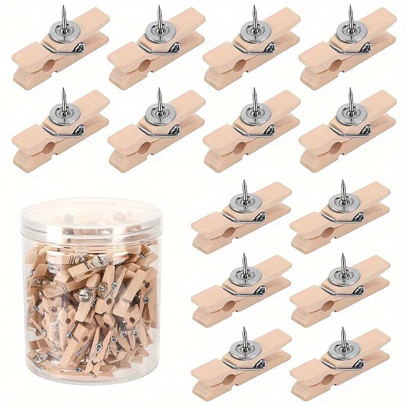 TEMU 30pcs Wooden Shelf Suit, Transparent Box Package, Easy To Store And Carry, Suitable For Corkboard And Bulletin Board, Handicraft Decoration Accessories
