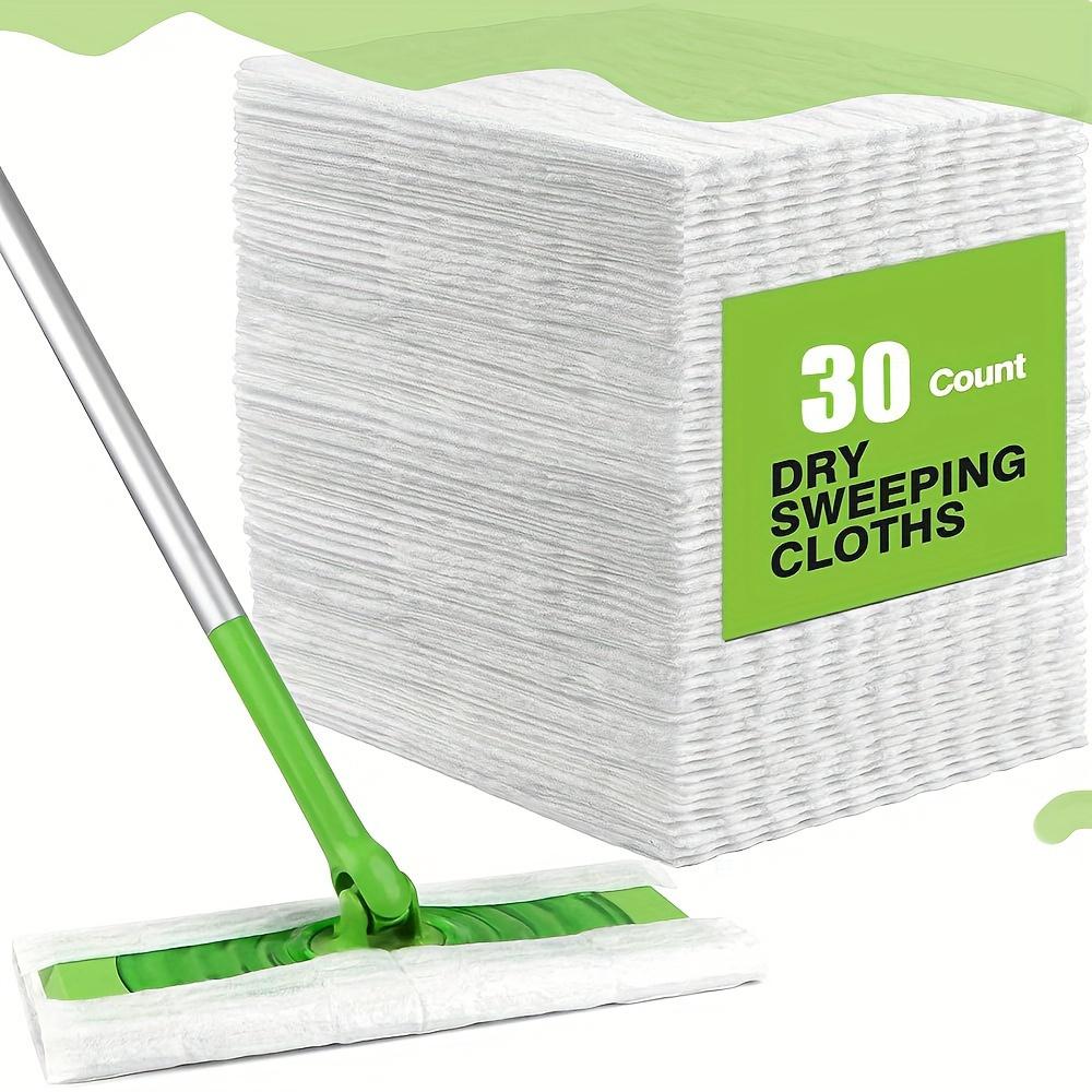 TEMU 30pcs/50pcs/100pcs Disposable Mop Pads - Multi-surface Microfiber, Traps And Locks Dirt/dust/hair, Wet/dry Use, Home And Commercial - Christmas/halloween Gift Idea