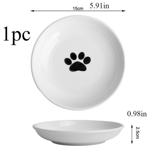 TEMU Cuenco nórdico de cerámica para gatos - Comedero ergonómico antiderrames para mascotas para comida y